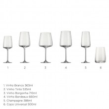 Conjunto Copos Sensa Cristal Titnio Schott Zwiesel